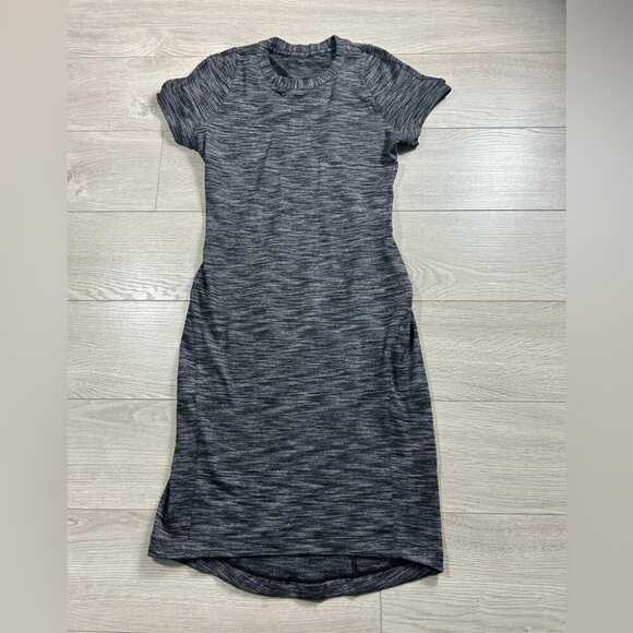 Lululemon &go Where-To Midi Dress Heathered Black - Picture 6 of 14